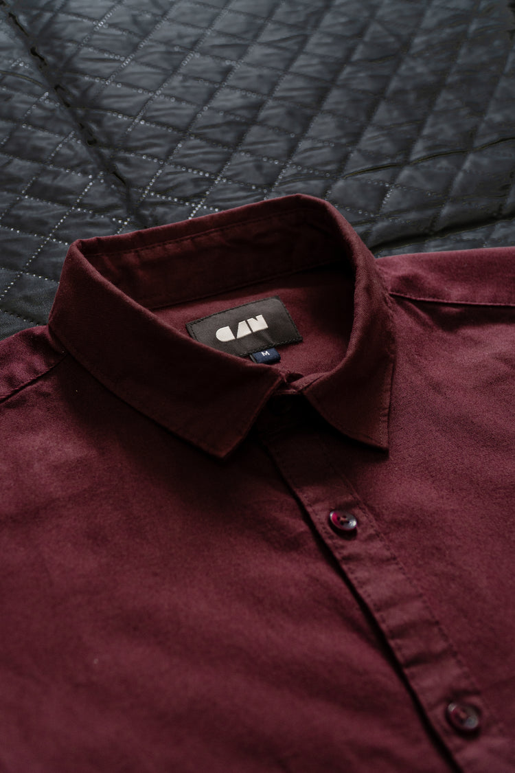 Burgundy Oxford Shirt